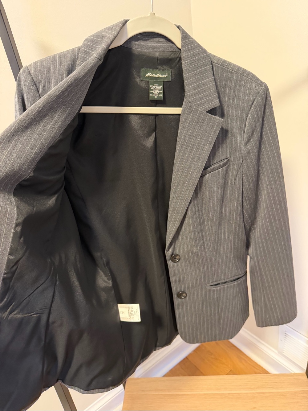 Eddie Bauer Gray Pinstripe Women's Blazer